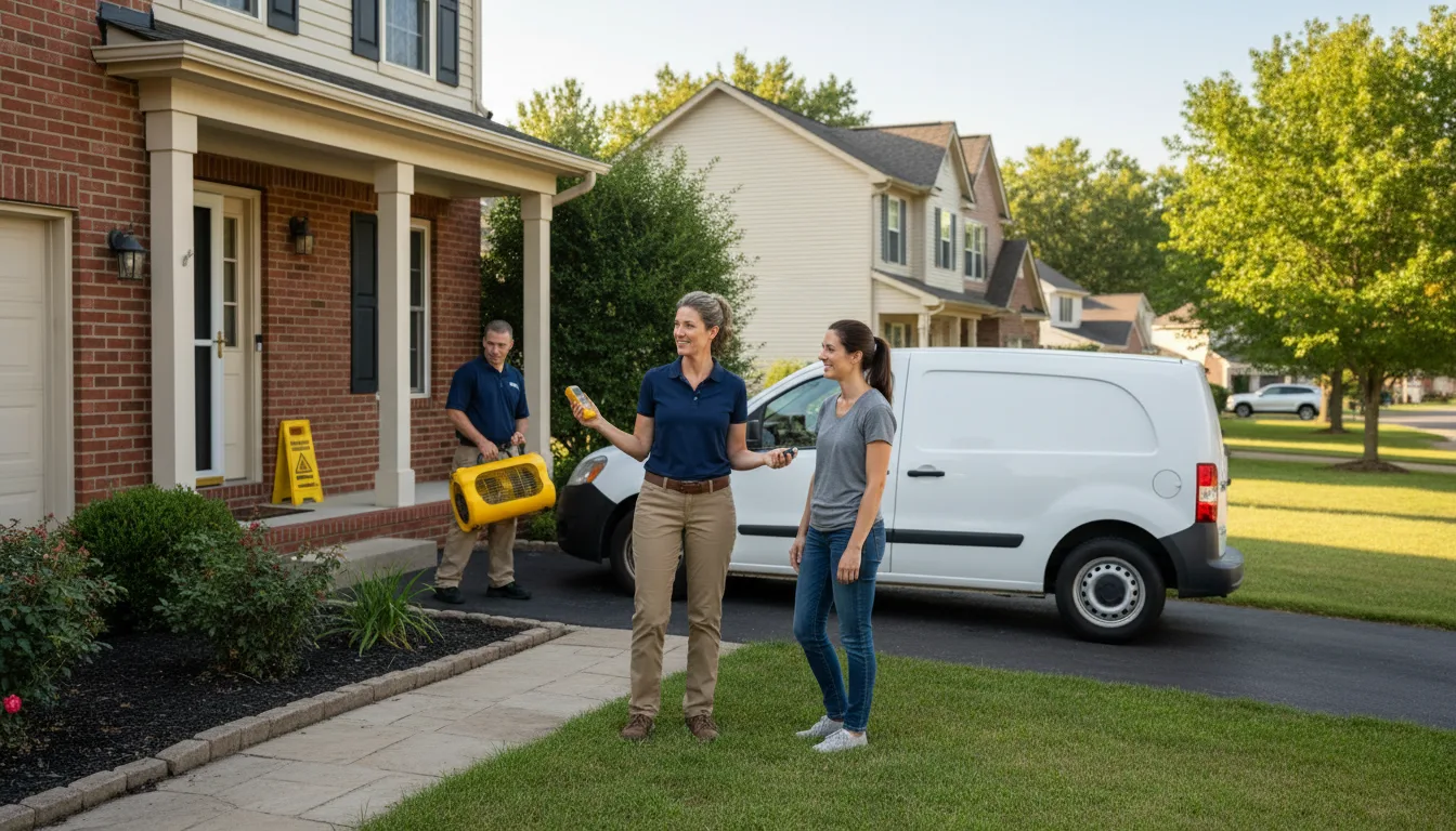 Residential water damage restoration in Fairfield, IL